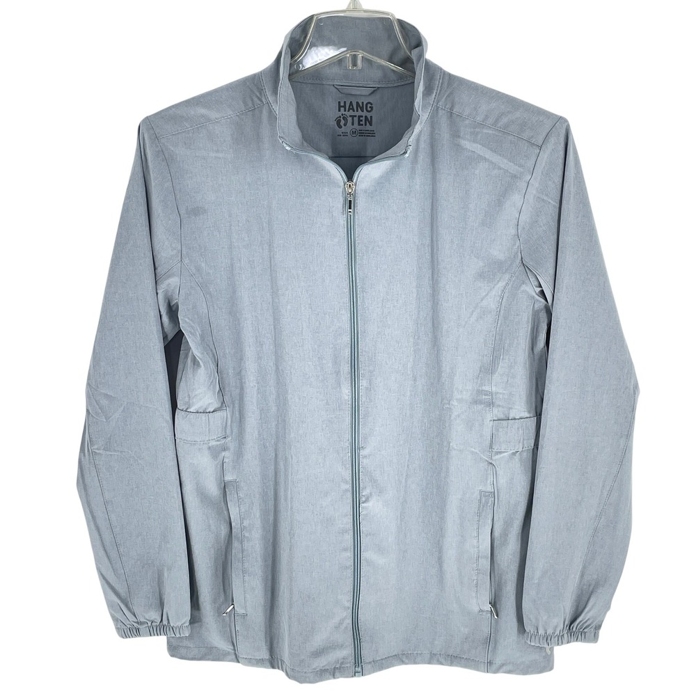 Hang Ten Women's Powder Blue‎ M Jacket Full Zip UPF 50+ UV Protection Activewear